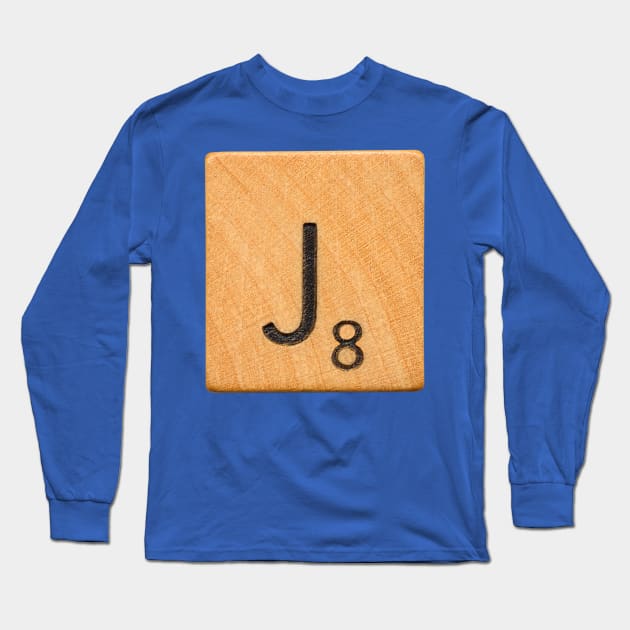 Scrabble Tile 'J' Long Sleeve T-Shirt by RandomGoodness